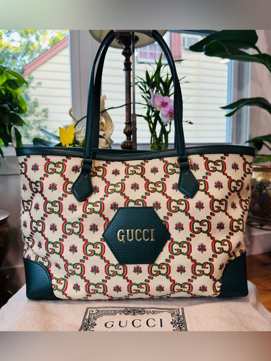 Gucci Handbags - Gucci 100 Ophidia Shopping Tote Limited Edition Canvas Medium